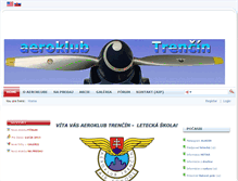 Tablet Screenshot of aeroklub-trencin.sk